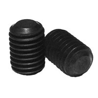 #10-24 X 1/2" Socket Set Screw, Flat Point, Coarse, Alloy, Black Oxide